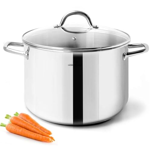 Stock Pot 6 Quart Nickel Free Stainless Steel (Shiny Silver - Mirror Polished Stainless Steel / 6 Quarts)