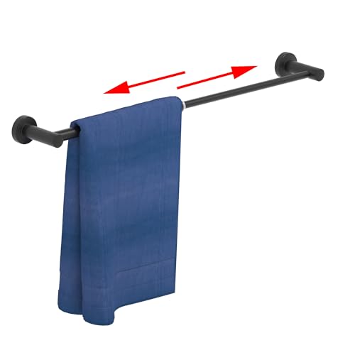 2 Pack Adjustable Towel Bar (2 Pack / Economical-matte Black)