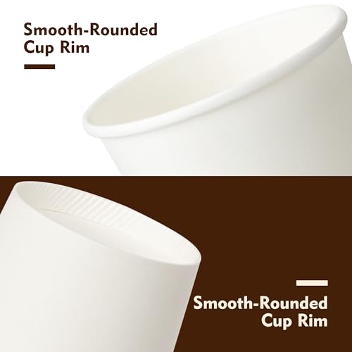 12 oz Disposable Paper Coffee Cups (White-Kraft Sleeves / 12 oz)