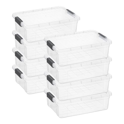 13.7 Quart Clear Plastic Storage Bin with Lid (13.7 Quart)