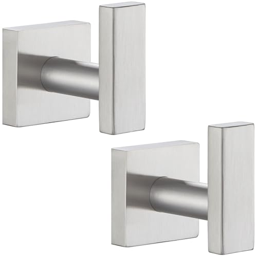 Bath Hand Towel Hook 2 Pack (Brushed Nickel)