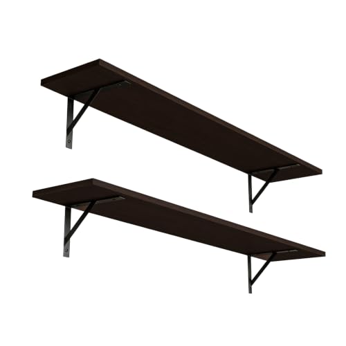 Long Wall Shelves (Espresso / 39.4 Inch)