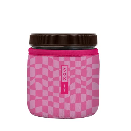 IceCreamSok Insulated Neoprene Cover (Pink Grand Prix / Fits Talenti 16oz Pints)