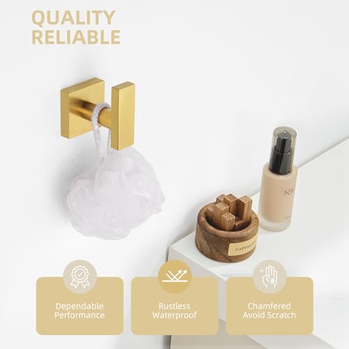 Brushed Dark Gold Towel Hook for Bathroom (Brushed Dark Gold)