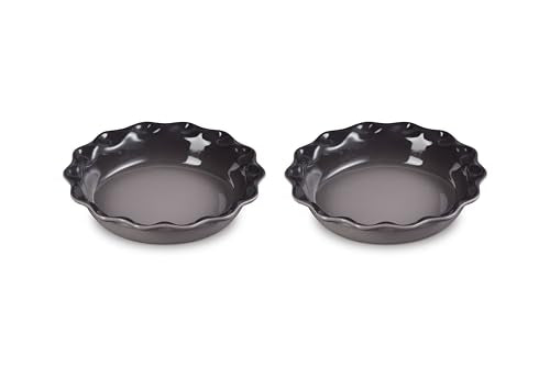 Stoneware Set of 2 Heritage Fluted Pie Dish (Oyster)