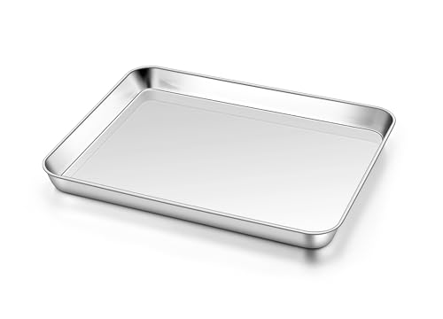1 Pack 10 x 8 Inches Small Stainless Steel Baking Sheet (10x8x1)