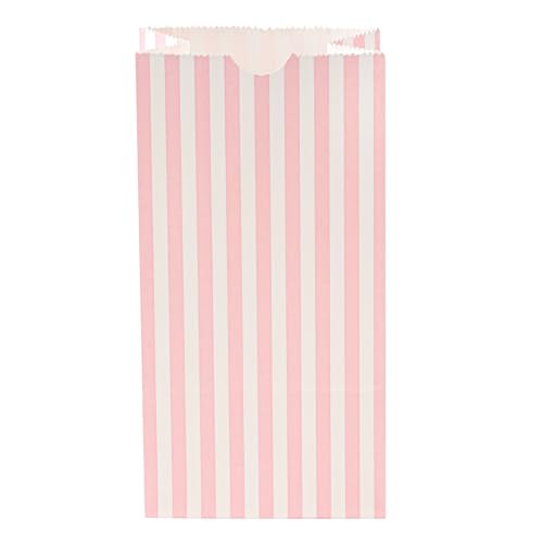 Pink And White Stripe Paper Bag (2 lb / Pink & White)