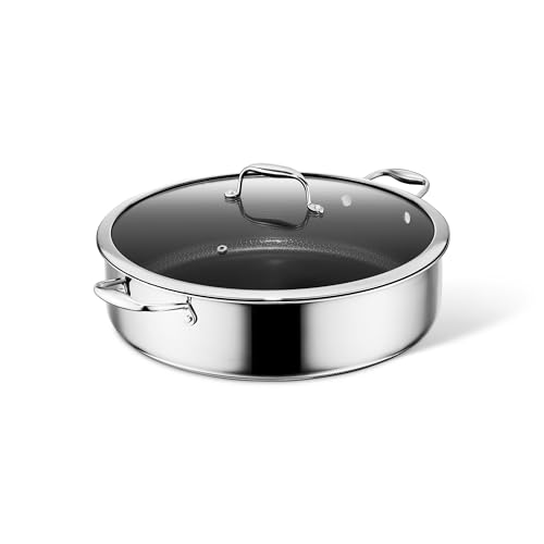 10 Qt Hybrid Nonstick Deep Sauté Pan with Lid (10-Quart)