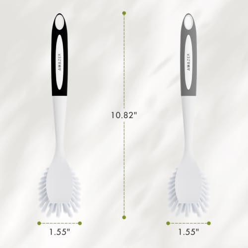 Dish Brush 2 Pack Dish Scrubber with Handle (2 Count)