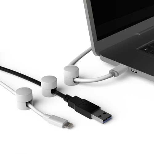 Cable Anchors for Desk Organization White