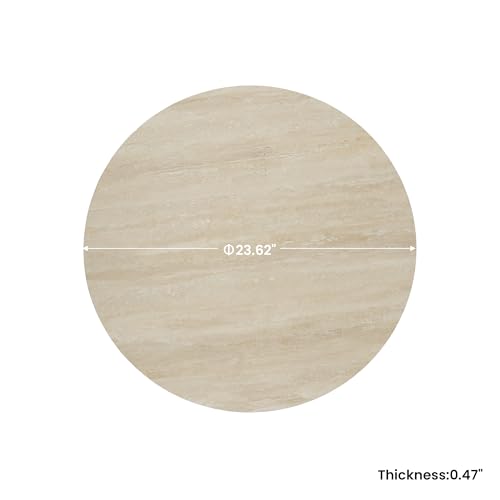 23.6" Sintered Stone Lazy Susan for Table Top (Yellow Cave Stones / 60CM)