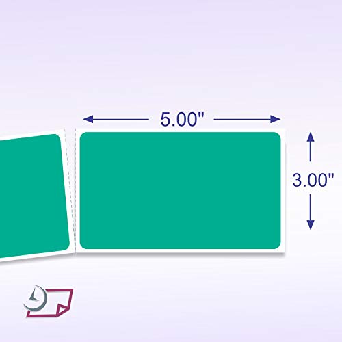 500 Rectangle Stickers (Teal)