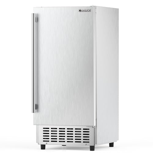 15" W Commercial Under Counter Ice Maker Machine (80lbs/24H / Under Counter Ice Maker-Silver)