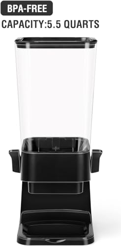 Cereal Dispenser Countertop 3pcs (Black & 3pcs)