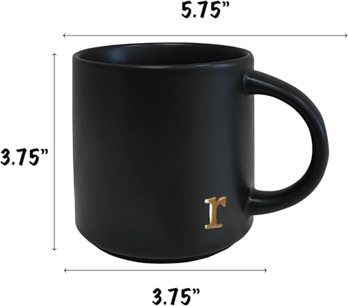 Black Ceramic Coffee Mug (Black-R)