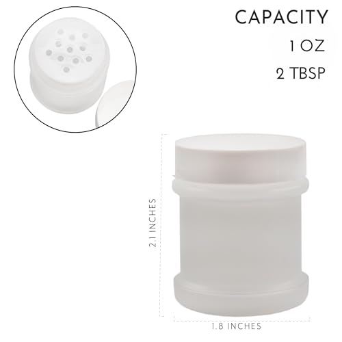 Mini Plastic Spice Jars w (White Lids)