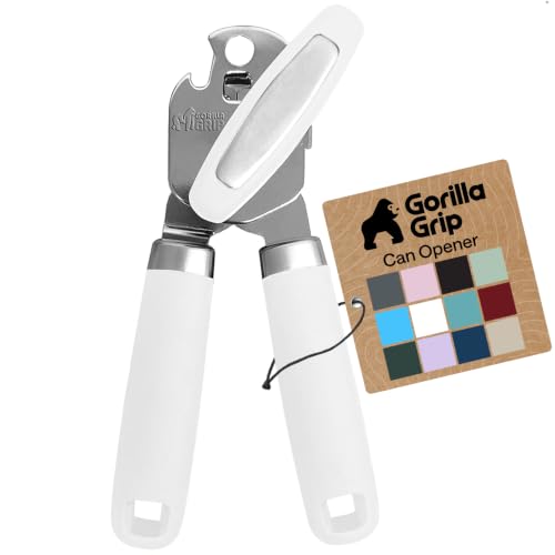 Upgraded Model Stainless Steel Manual Can Opener (White)