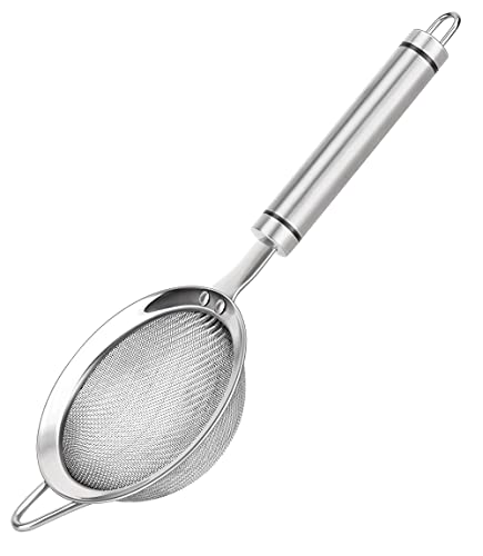 304 Stainless Steel Fine Mesh Strainers for Kitchen (3.35 in Small)