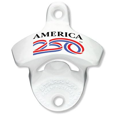 America 250 STARR "X" White Wall Mounted Bottle Opener (White)