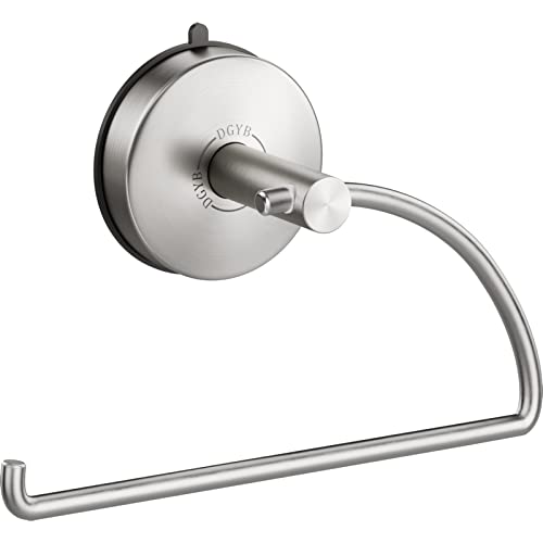 Suction Cup Hand Towel Ring Brushed Nickel Hand Towel Holder for Bathroom Wall SUS 304 Stainless Steel Kitchen Towel Hanger (Brushed Nickel - Style 1 / Style #02)