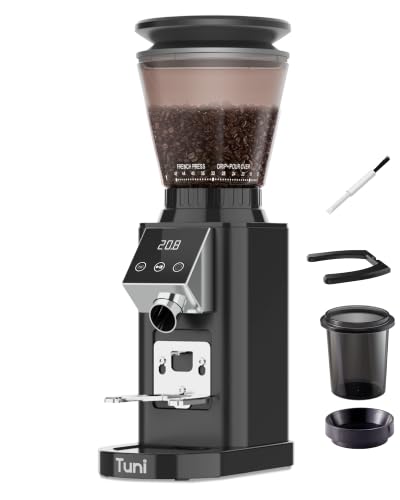G1 40mm Conical Burr Coffee Grinder with 48 Grind Settings (Noir)