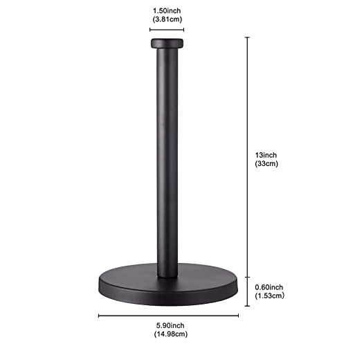 Black Standing Paper Towel Holder for Kitchen& Bathroom Countertop