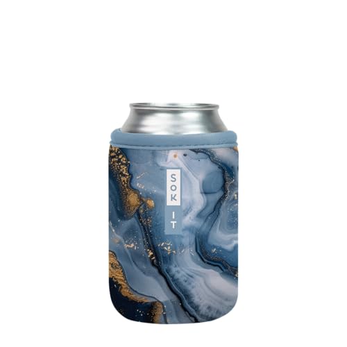 CanSok Sleeve for Beer & Soda Insulated Neoprene Cover (Sapphire Drift / 12oz Can Sleeve)