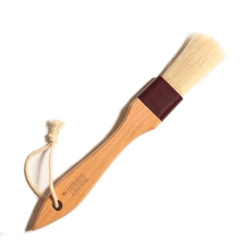 Pastry Brush Natural Boar Bristle Wooden Food Basting Brush (1")