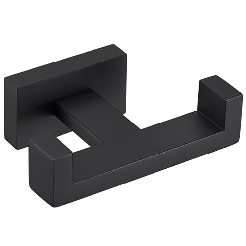 Double Towel Hook (Matte Black)