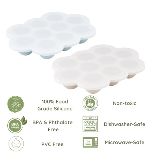 2 Pack Baby Food Freezer Tray with Lids