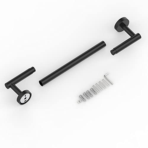 Towe Bar for Bathroom Kitchen Hand Towel Holder Dish Cloths Hanger SUS304 Stainless Steel RUSTPROOF Wall Mount (Matte Black / 18 inch(Center to Center))