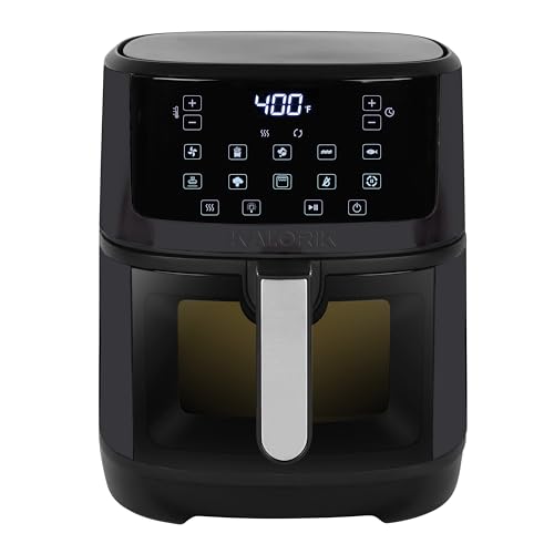 Air Fryer 7 Quart Capacity with Touchscreen Controls 10 Cooking Presets in 12 Food Categories with Large Illuminated View Window and Nonstick Basket & Trivet