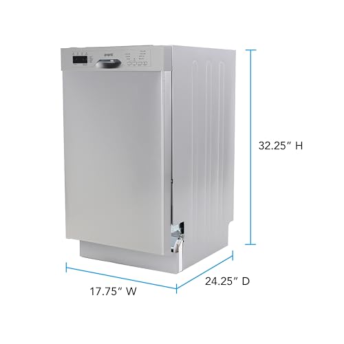 18 Inch Dishwasher Machine with LED Display (Stainless Steel / 18-Inch)