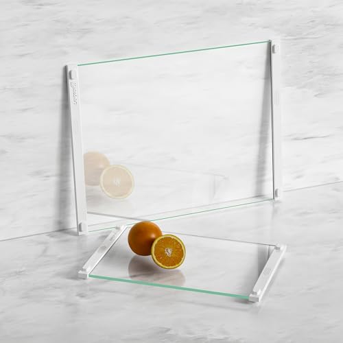 Glass Cutting Boards for Kitchen (White)