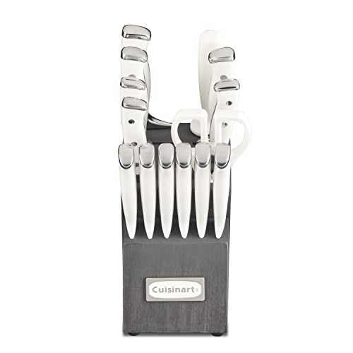 15 Piece Knife Set with Block (Charcoal/White)