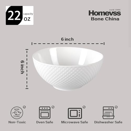 HomeVss New Bone China Dinnerware Set (Diamond / Service for 8 - 48pc Set)