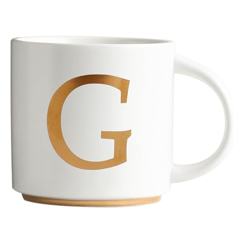 Monogram Ceramic Mugs (gold-G)