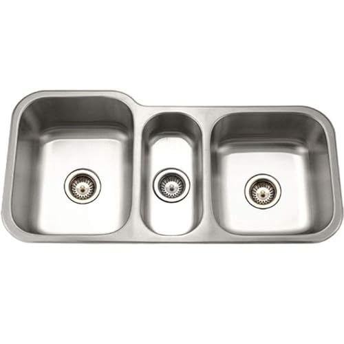 MGT-4120-1 Medallion Gourmet Series Undermount Stainless Steel Triple Bowl Kitchen Sink (Pack of 1 / Satin)