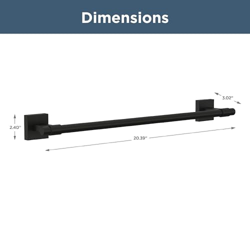 Towel Rack 18 Inch Matte Black Towel Bar for Bathroom (18 inch / Matte Black)