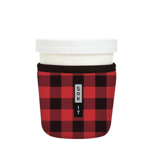 IceCreamSok Insulated Neoprene Cover (Buffalo Check / Fits Tapered Pints)