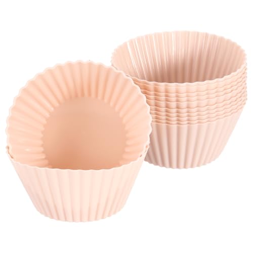 12Pcs Silicone Cupcake Liners (Nordic Pink / 2.8")