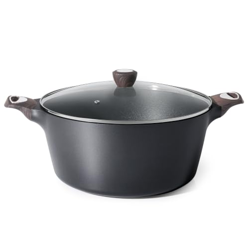 Nonstick Pot Stock Pot with Lid (11 Quarts / Classic Black)