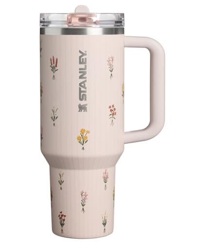 Quencher ProTour Flipstraw Tumbler (40 Ounces / Rose Quartz Bouquets)