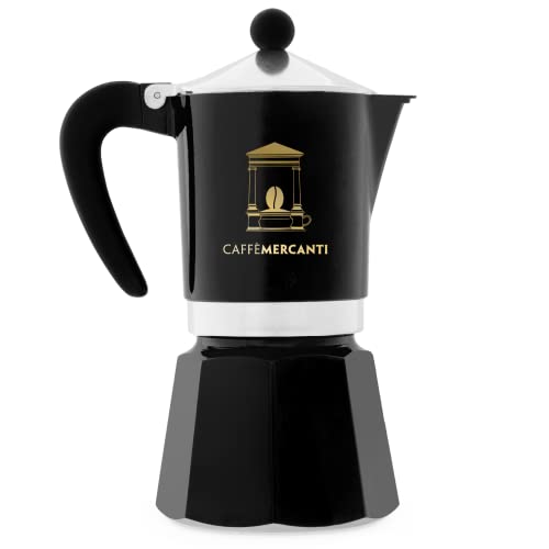 Limited Edition Caffe Mercanti Black Oro 6 Cups (6 Cups / Black Gold)