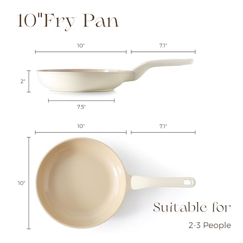 Nonstick Ceramic Frying Pan (10 Inch / Coconut White)