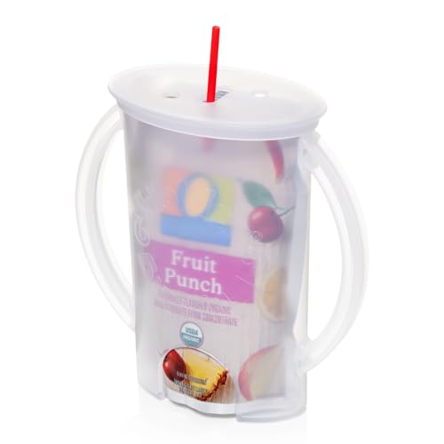 Original Squeeze Proof Flipping Holder with Open Bottom for Food Pouches & Juice Boxes (White)