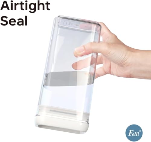 Flip Tite Acrylic Food Storage Container with Lid 6” XL Air Tight Ring Seal Flip Lock (White / 6")