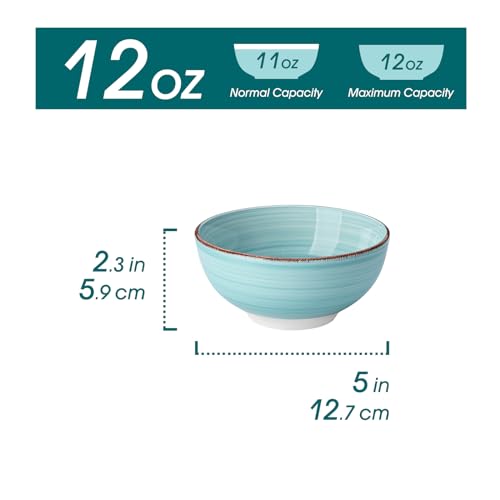 Bonita 12 Oz Small Bowls Set of 6 (Cool Color / 12 Oz)