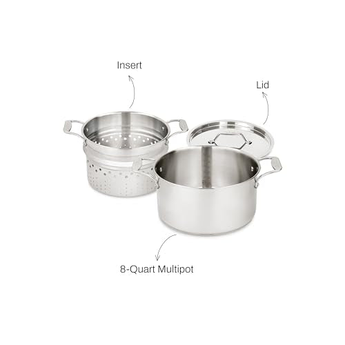 Stockpot 8 qt Stainless Steel Multipot With Insert & Lid (8-quart (Induction))