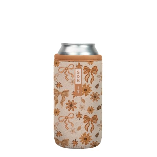 CanSok Sleeve for Beer & Soda Insulated Neoprene Cover (Cinnamon Swirl / 16oz Can Sleeve)
